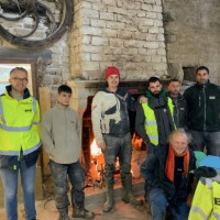 Réunion de chantier au Moulin Presseau à Hauteroche Réunion de chantier au Moulin Presseau à Hauteroche